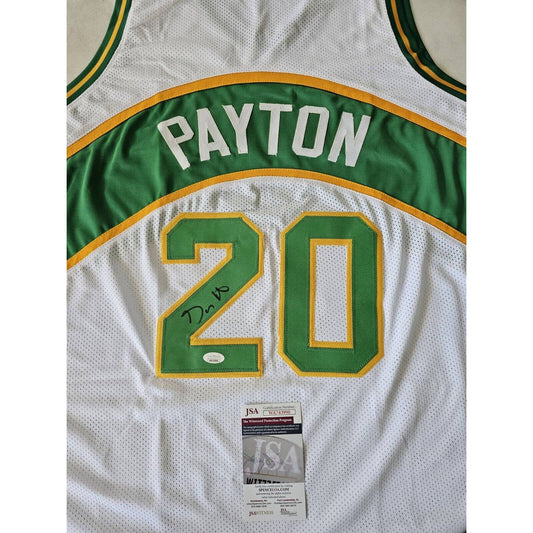 Gary Payton Autographed/Signed Jersey JSA COA Seattle Supersonics