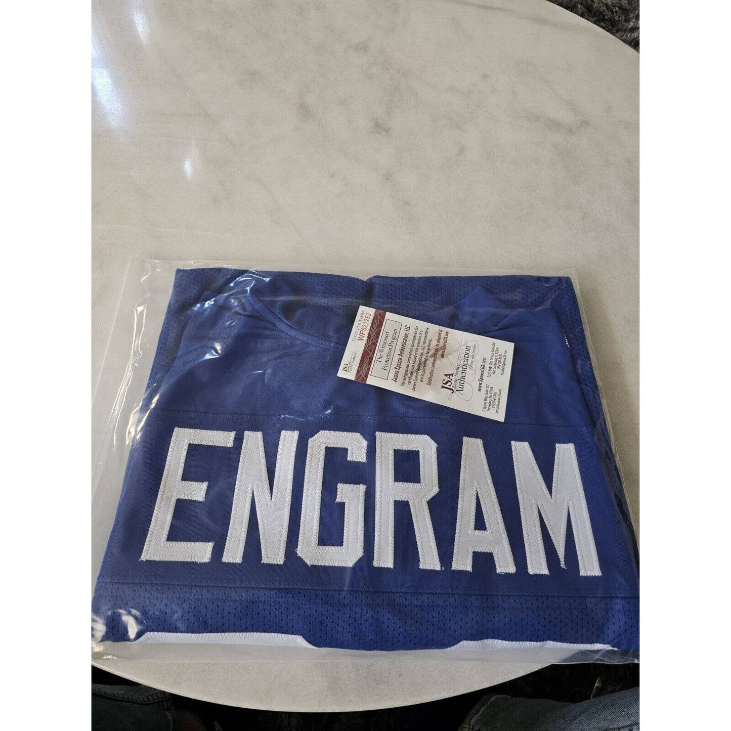 Evan Engram Autographed/Signed Jersey JSA COA New York Giants Star TE