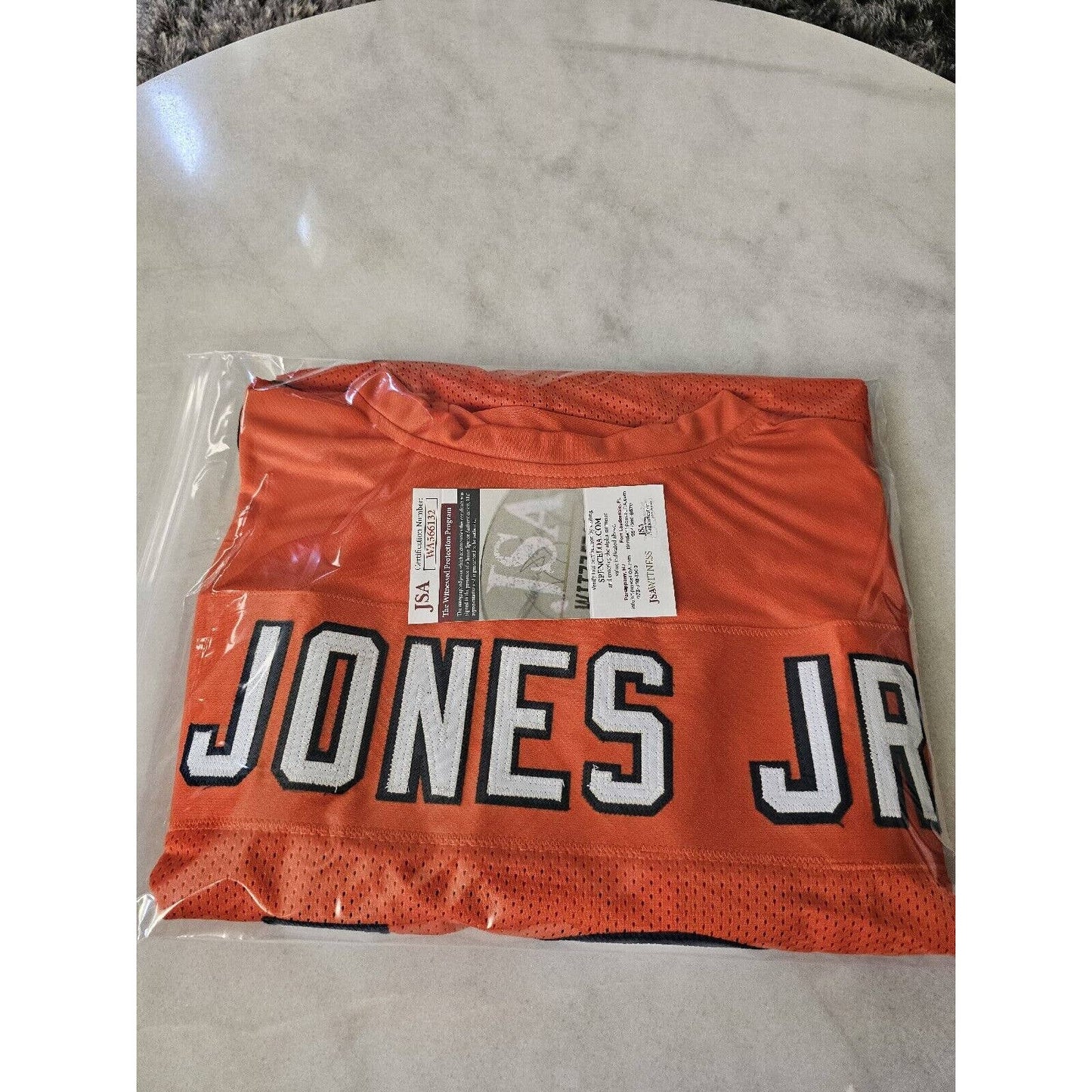 Velus Jones Jr Autographed/Signed Jersey JSA COA Chicago Bears
