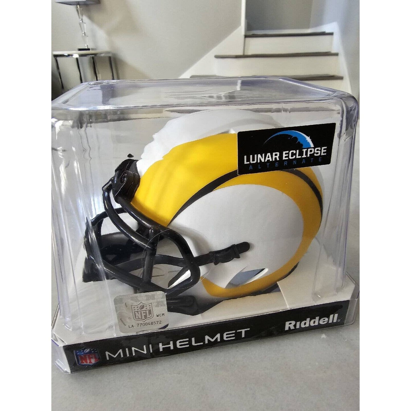 Dick Vermiel Autographed/Signed Mini Helmet Beckett LA Rams Lunar Eclipse