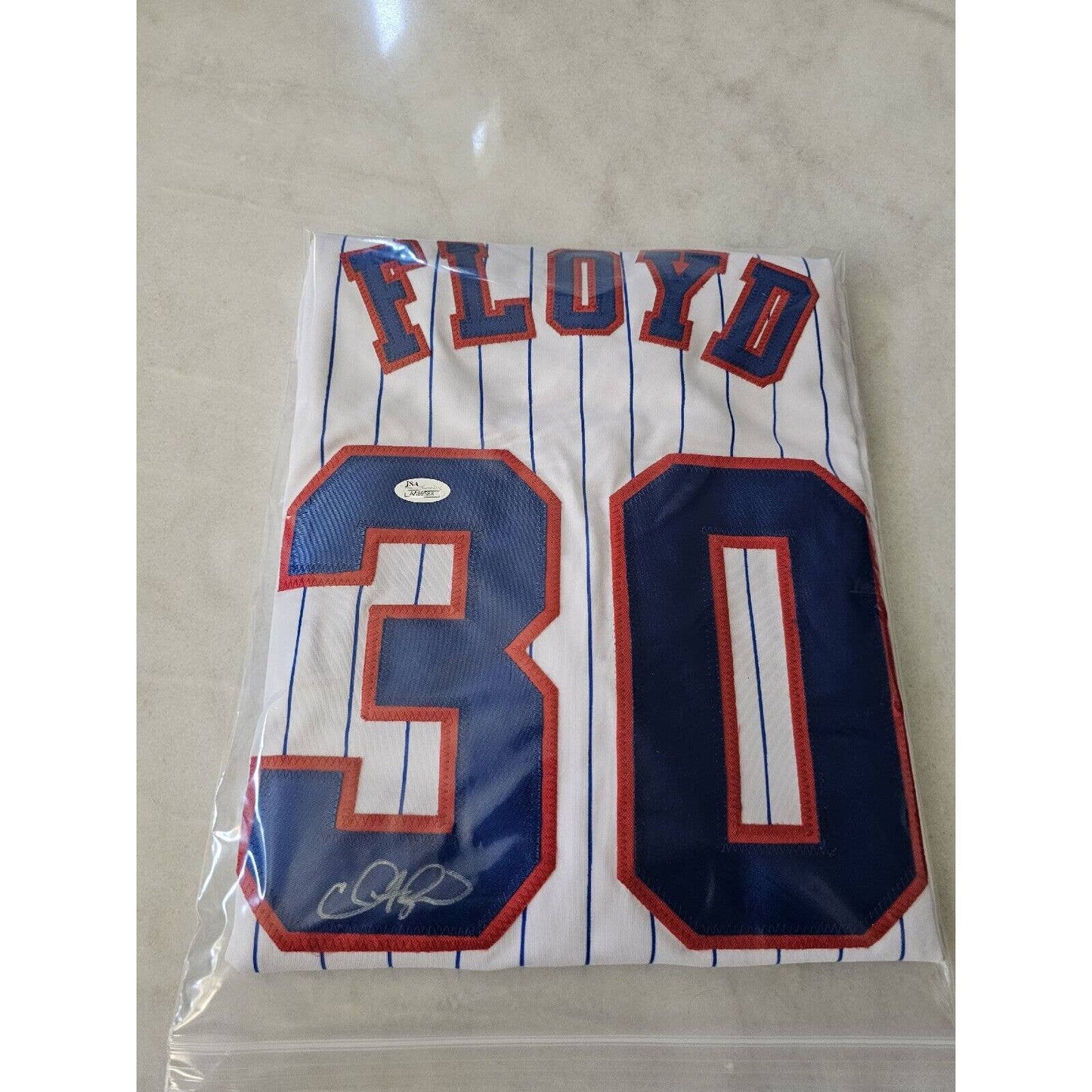Cliff Floyd Autographed/Signed Jersey JSA COA Montreal Expos