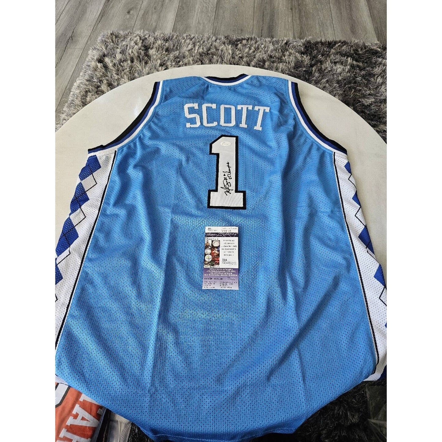 Melvin Scott Autographed/Signed Jersey JSA COA North Carolina Tarheels