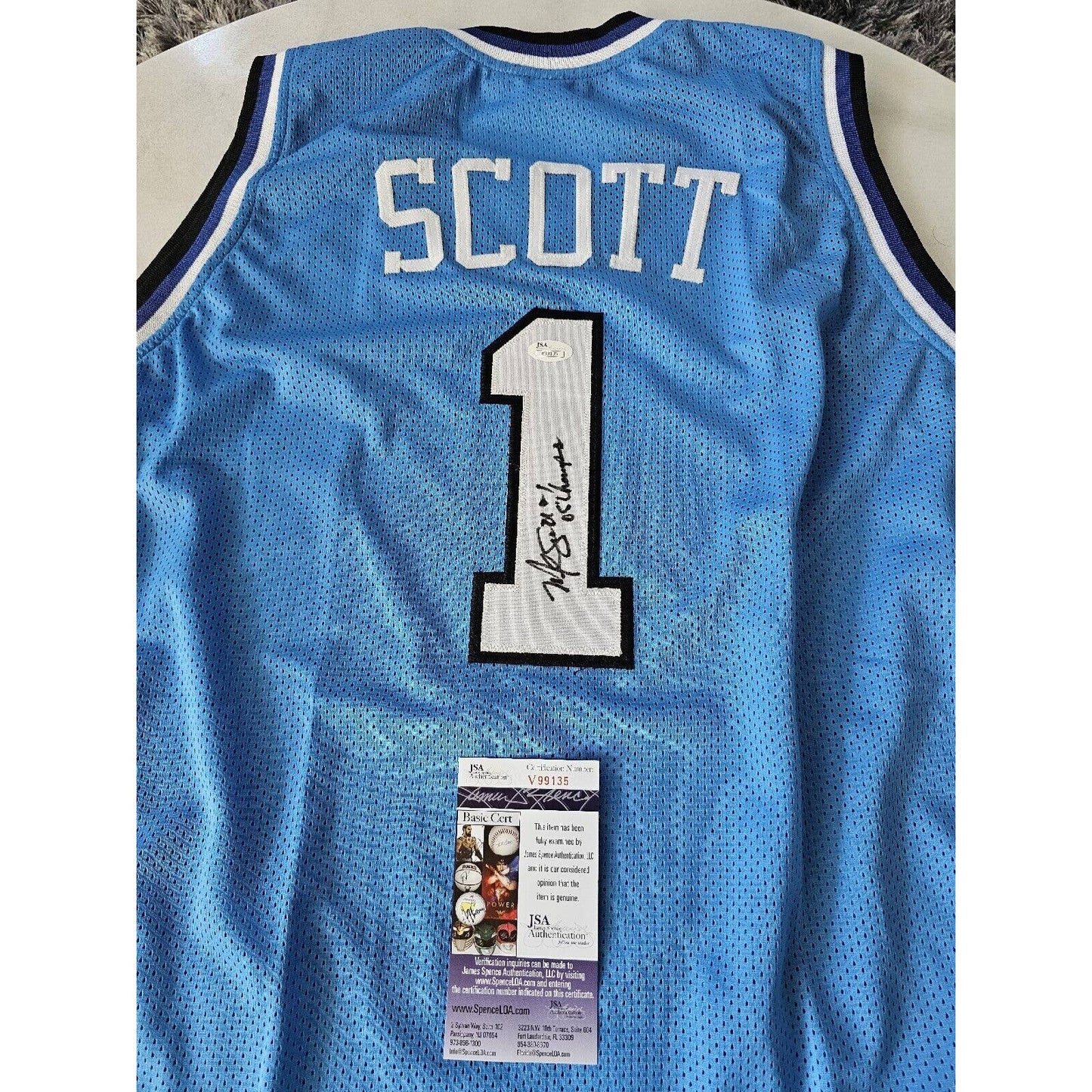 Melvin Scott Autographed/Signed Jersey JSA COA North Carolina Tarheels