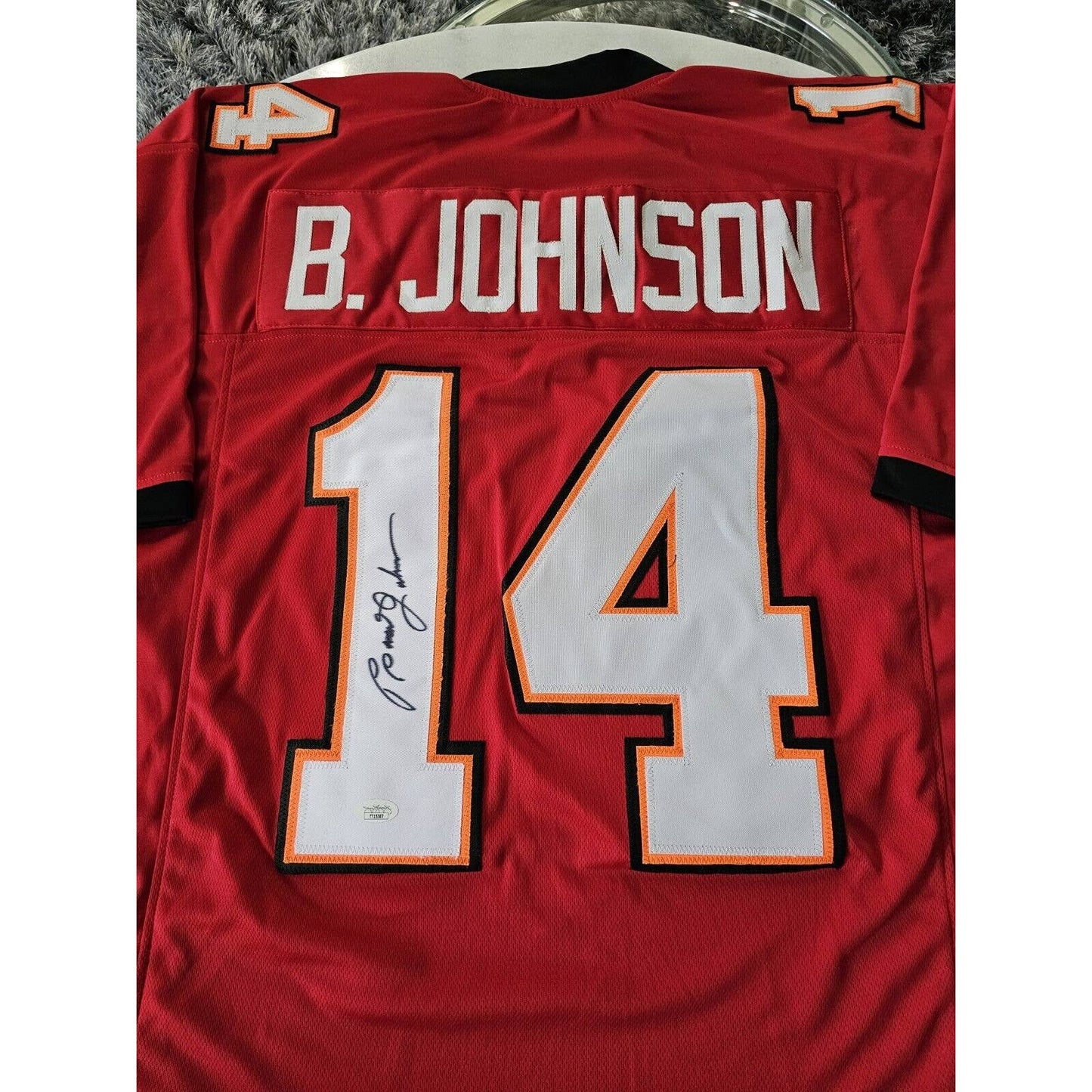 Brad Johnson Autographed/Signed Jersey JSA Sticker Tampa Bay Buccaneers