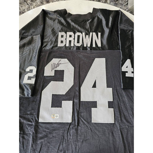 Willie Brown Autographed/Signed Jersey Beckett COA Los Angeles Raiders Las Vegas