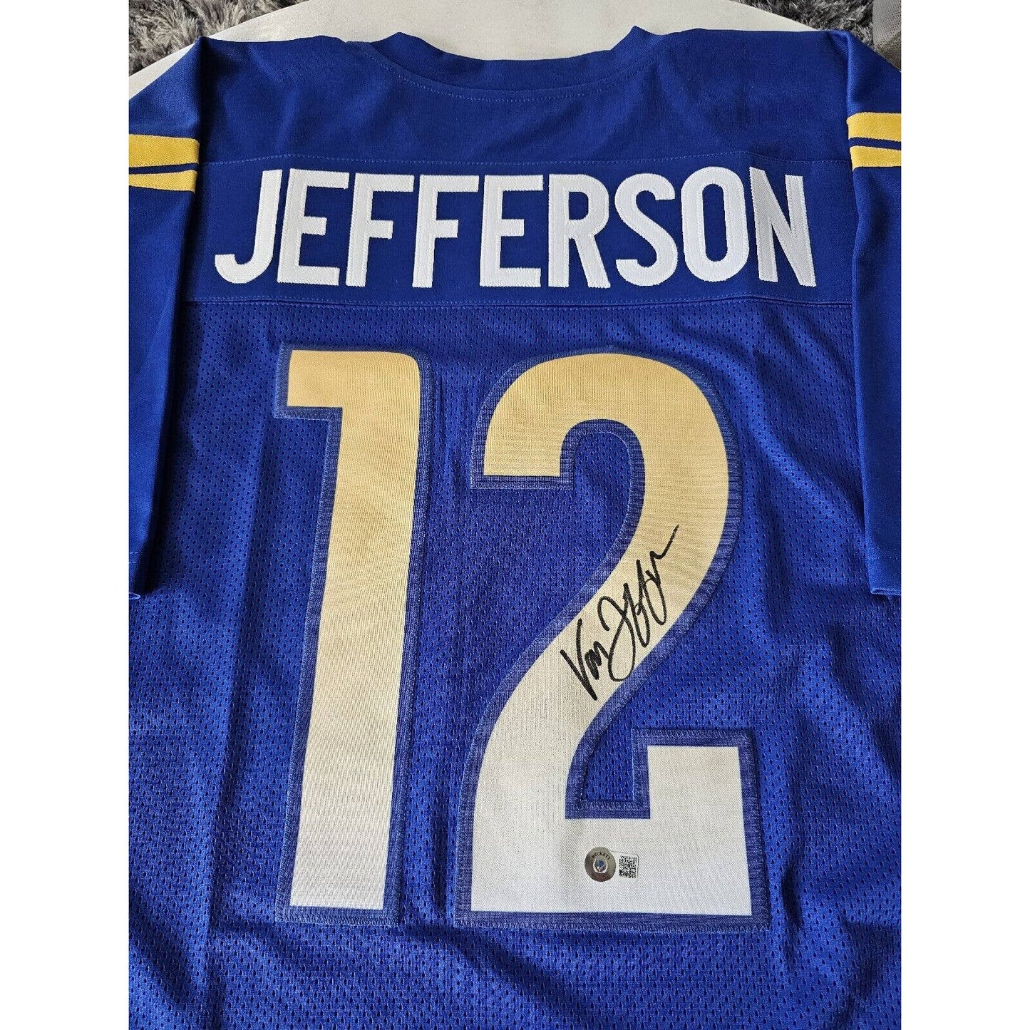 Van Jefferson Autographed/Signed Jersey Beckett Los Angeles Rams LA