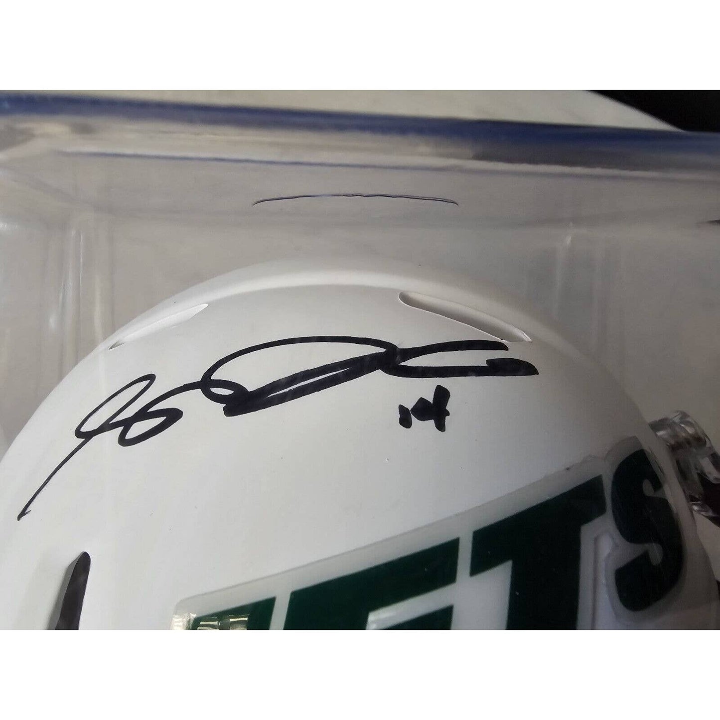 Sam Darnold Autographed/Signed Mini Helmet FANATICS New York Jets Flat White