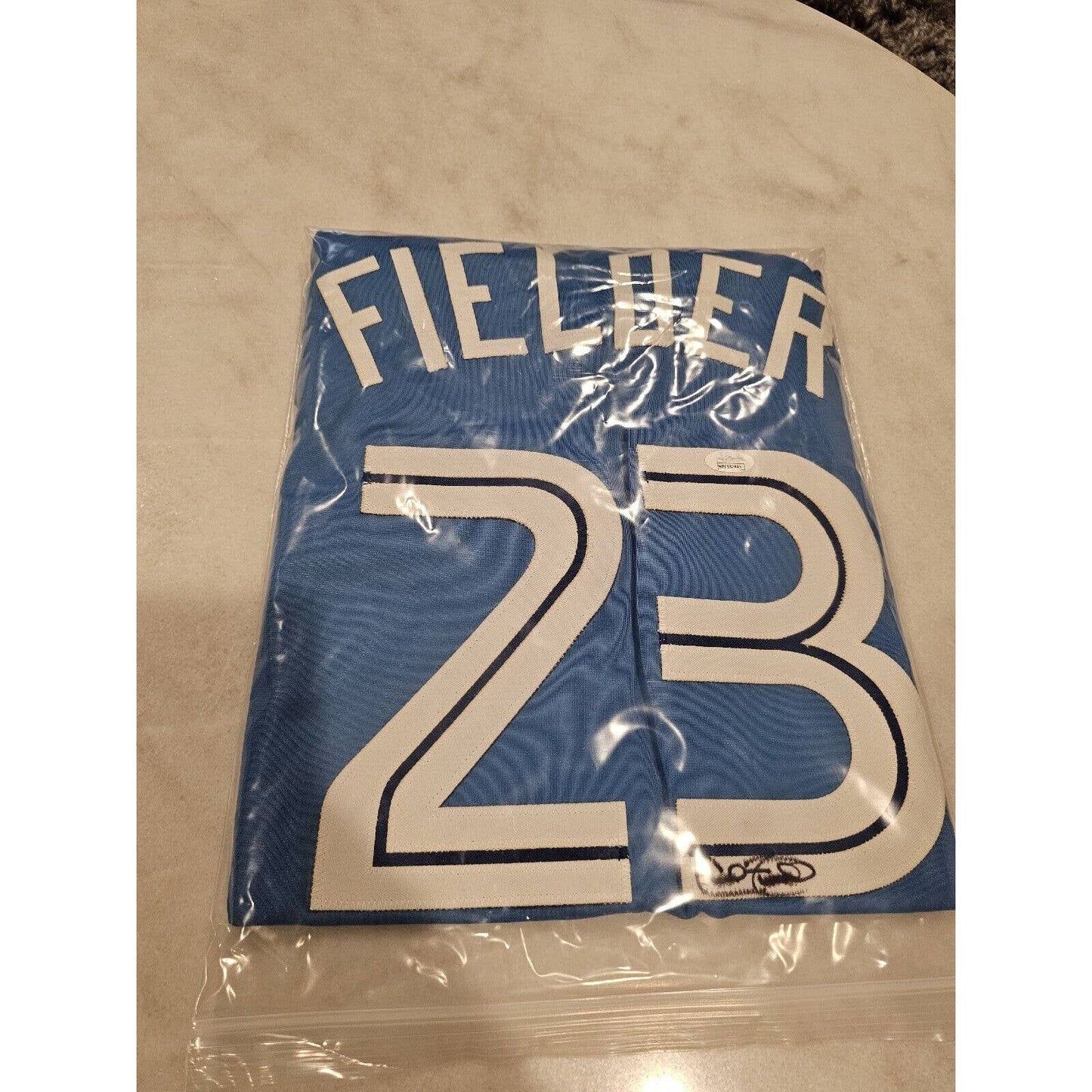 Cecil Fielder Autographed/Signed Jersey JSA Sticker Toronto Blue Jays