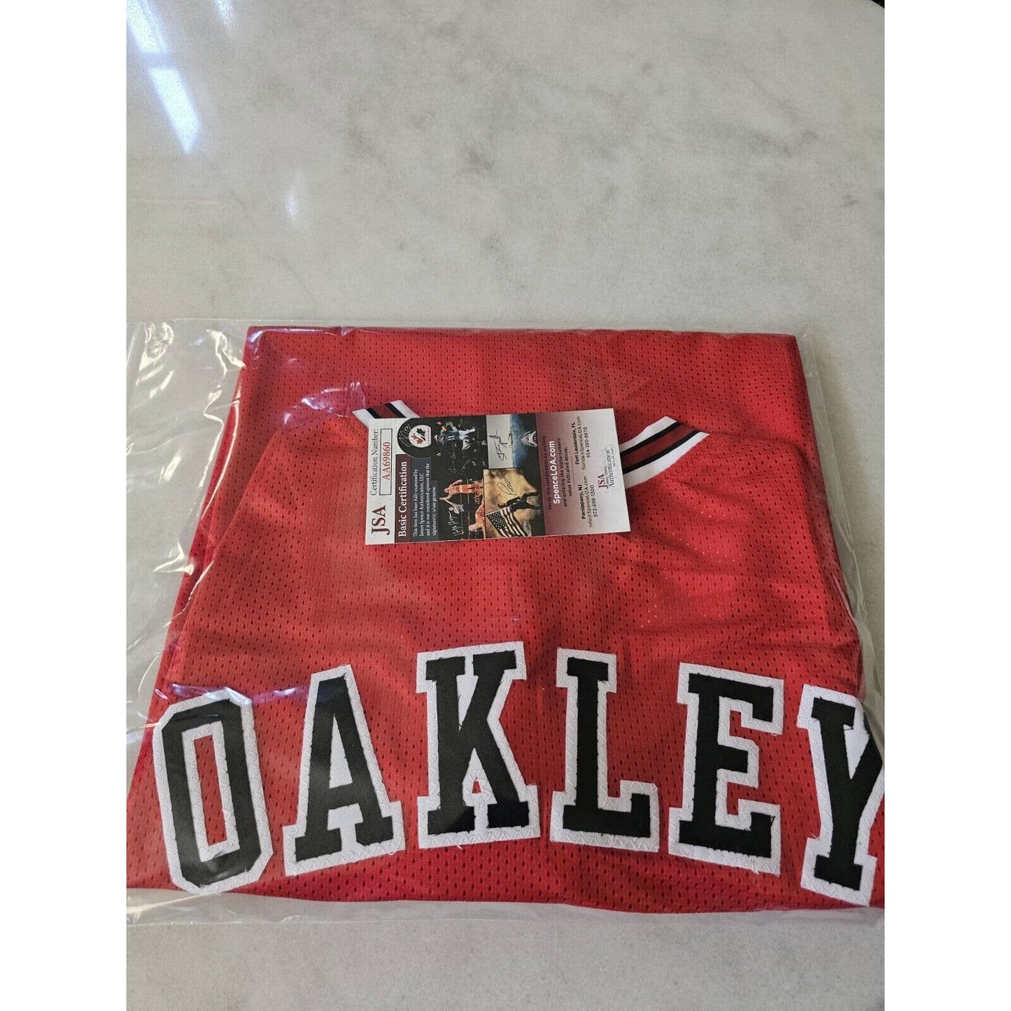 Charles Oakley Autographed/Signed Jersey JSA COA Chicago Bulls