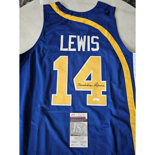 Freddie Lewis Autographed/Signed Jersey JSA COA Indiana Pacers