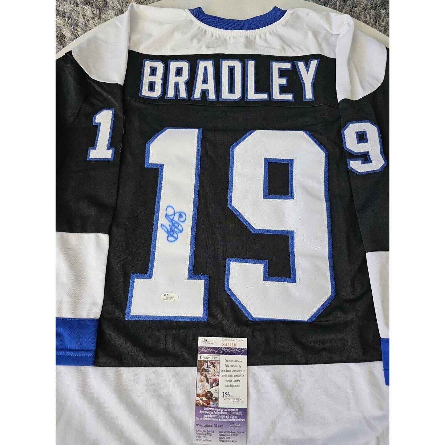 Brian Bradley Autographed/Signed Jersey JSA COA Tampa Bay Lightning