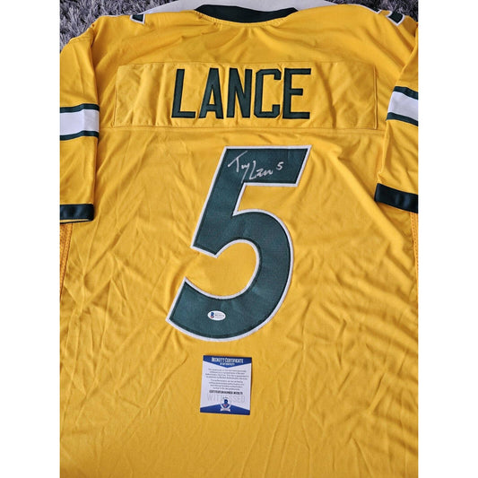 Trey Lance Autographed/Signed Jersey Beckett COA North Dakota State Bison