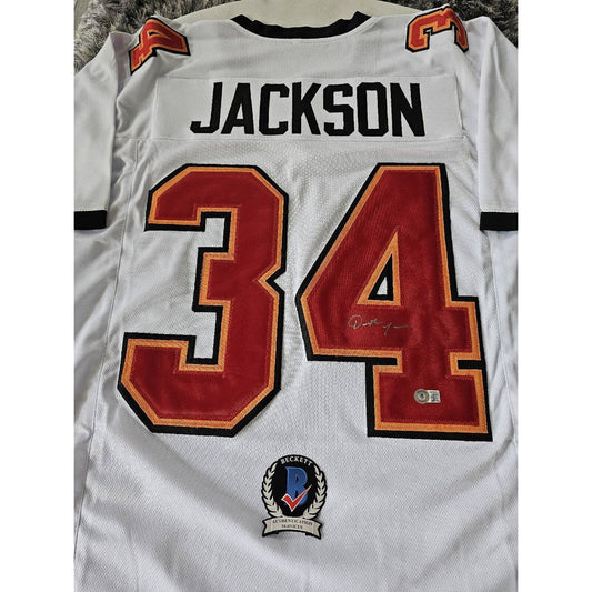 Dexter Jackson Autographed/Signed Jersey Beckett COA Tampa Bay Buccaneers SB MVP