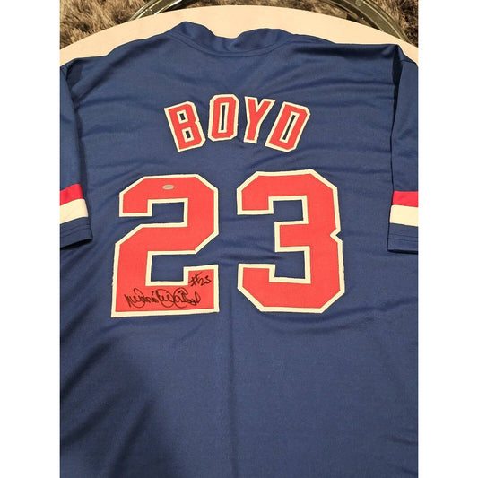 Dennis "Oil Can" Boyd Autographed/Signed Jersey Montreal Expos