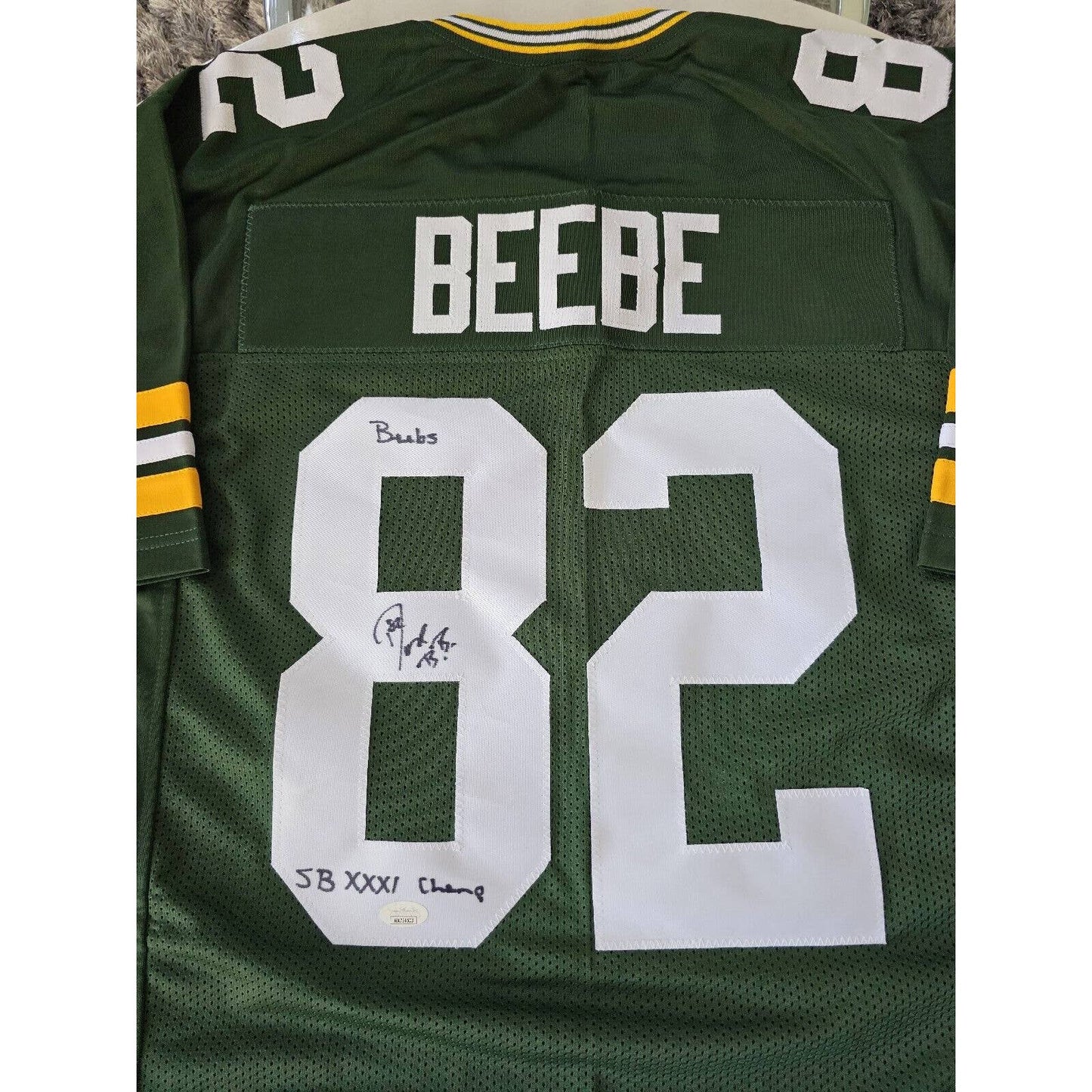 Don Beebe Autographed/Signed Jersey JSA Sticker Green Bay Packers SB Champ