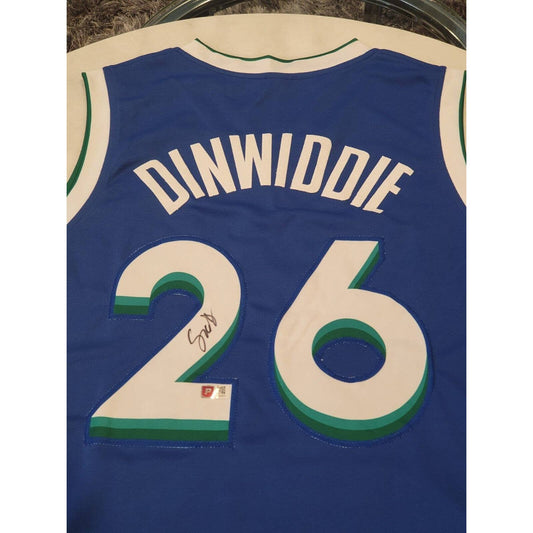 Spencer Dinwiddie Autographed/Signed Jersey Dallas Mavericks