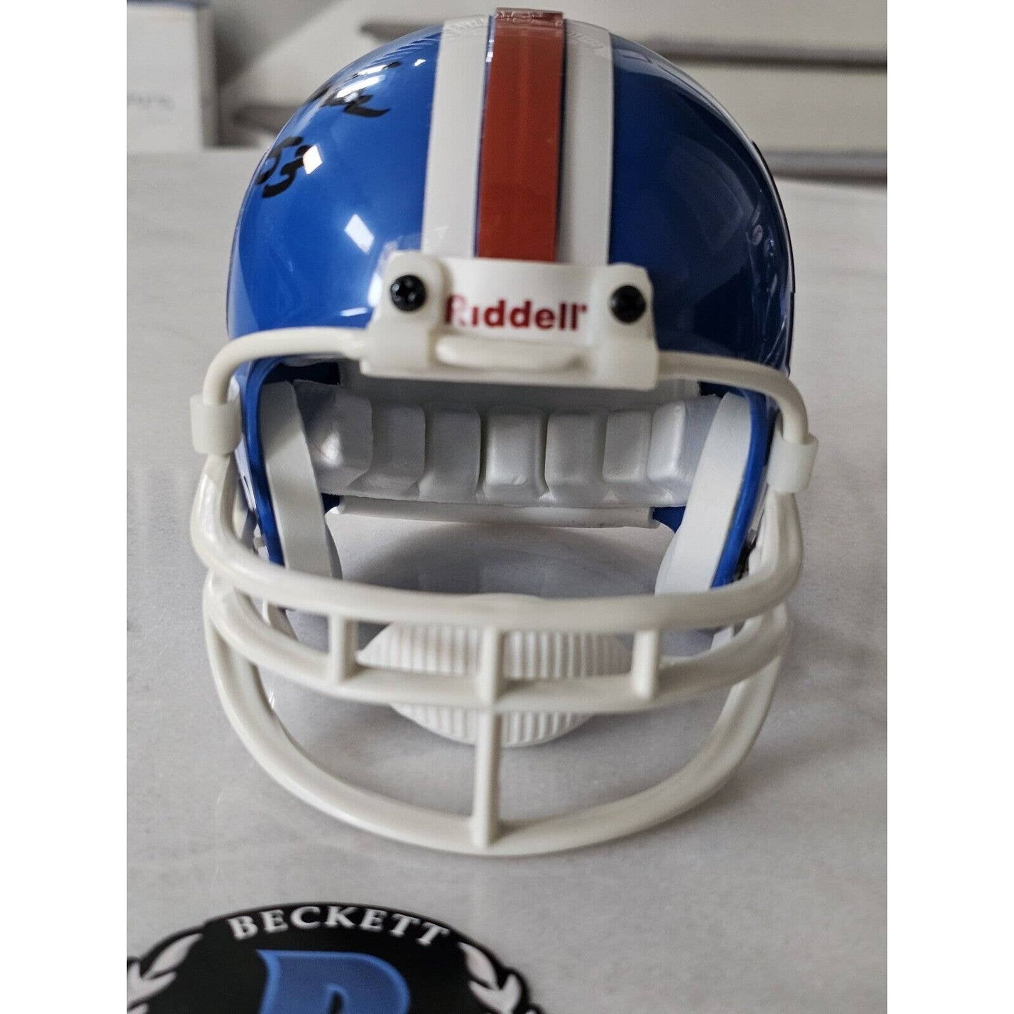 Randy Gradishar Autographed/Signed Mini Helmet Beckett Denver Broncos Throwback