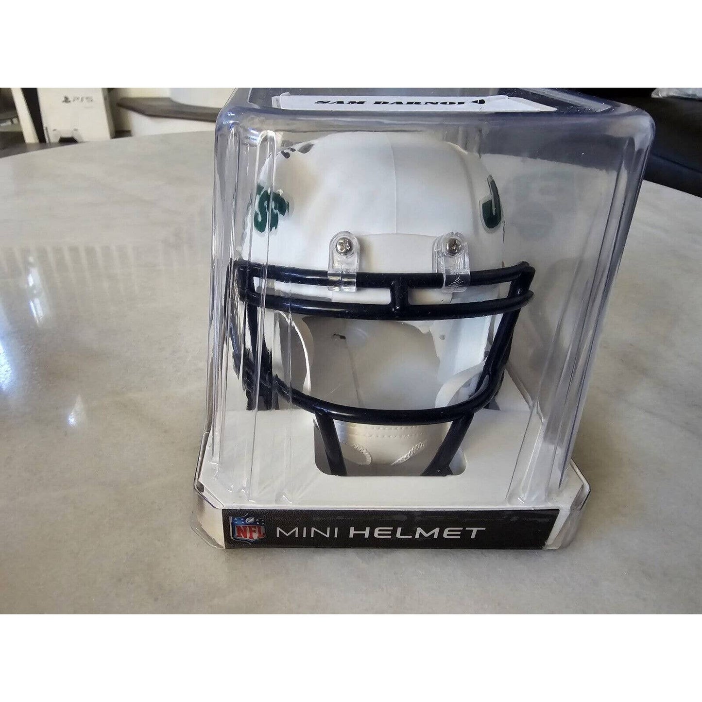 Sam Darnold Autographed/Signed Mini Helmet FANATICS New York Jets Flat White