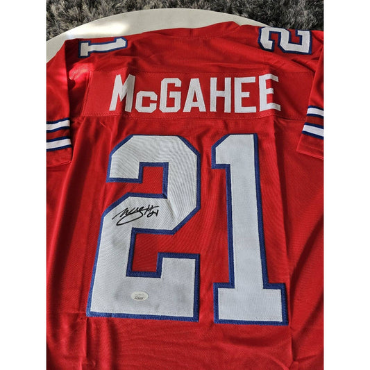 Willis Mcgahee Autographed/Signed Jersey JSA Sticker Buffalo Bills