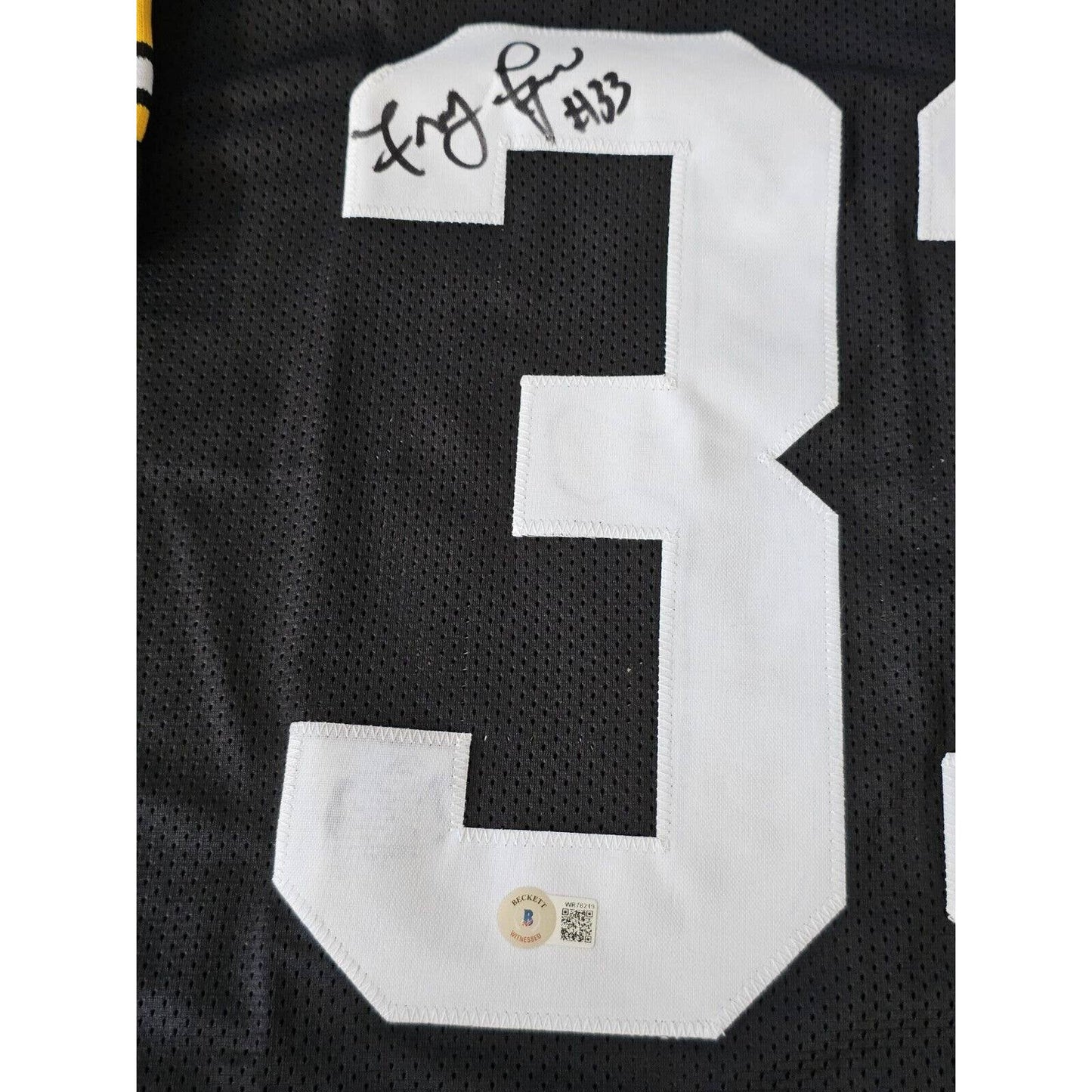 John Frenchy Fuqua Autographed/Signed Jersey Beckett Sticker Pittsburgh Steelers