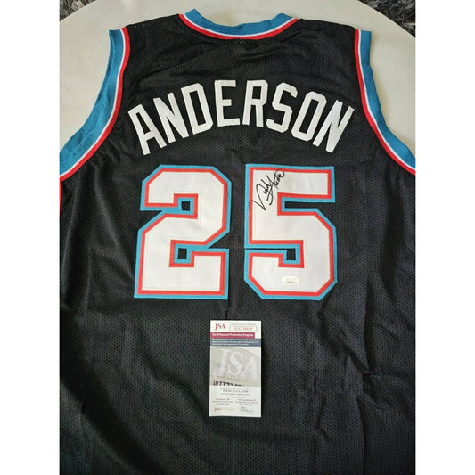 Nick Anderson Autographed/Signed Jersey JSA COA Memphis Grizzlies