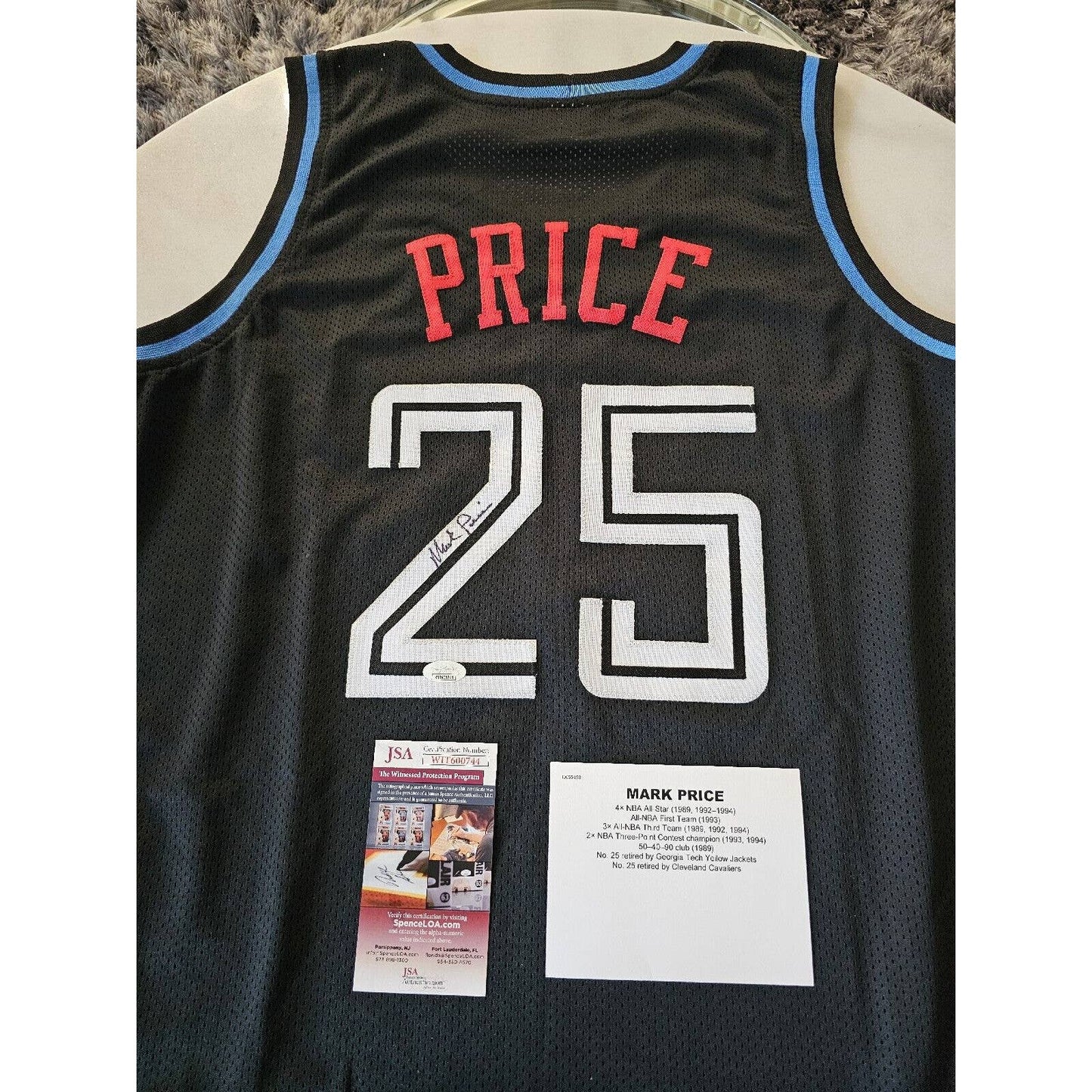 Mark Price Autographed/Signed Jersey JSA COA Cleveland Cavaliers