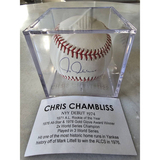 Chris Chambliss Autographed/Signed Baseball TRISTAR