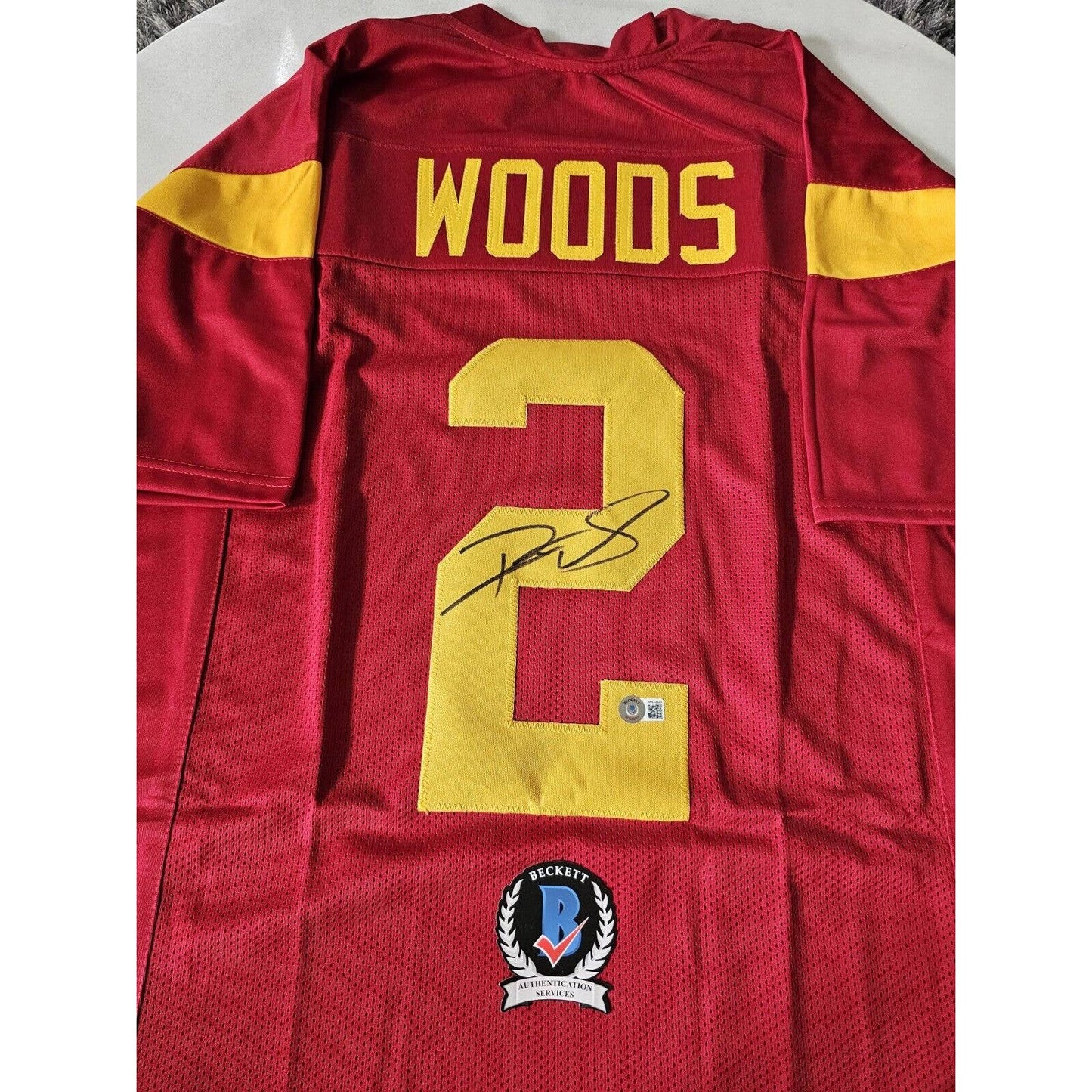 Robert Woods Autographed/Signed Jersey Beckett COA USC Trojans