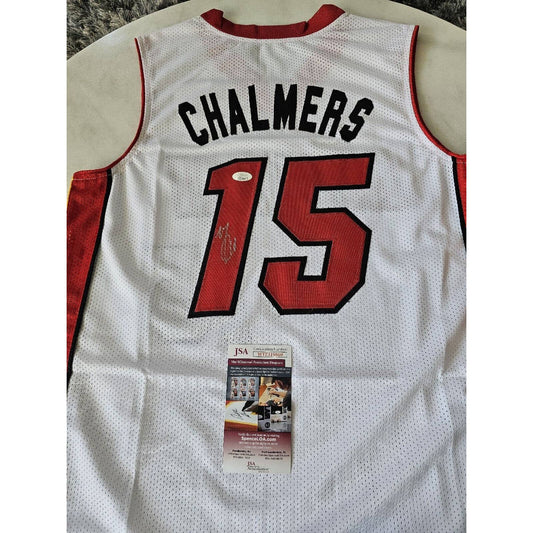 Mario Chalmers Autographed/Signed Jersey JSA COA Miami Heat