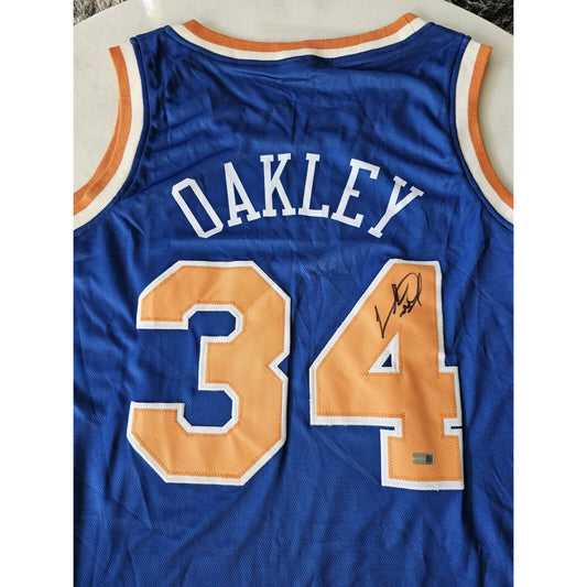 Charles Oakley Autographed/Signed Jersey New York Knicks Legend