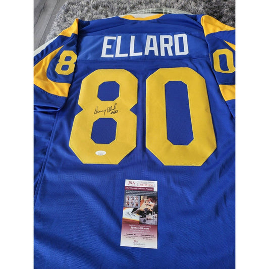 Henry Ellard Autographed/Signed Jersey JSA COA Los Angeles Rams LA