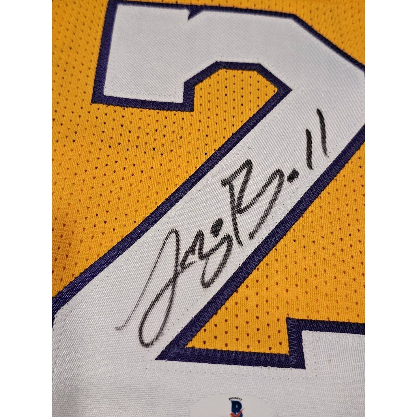 Lonzo Ball Autographed/Signed Jersey Beckett Los Angeles Lakers LA