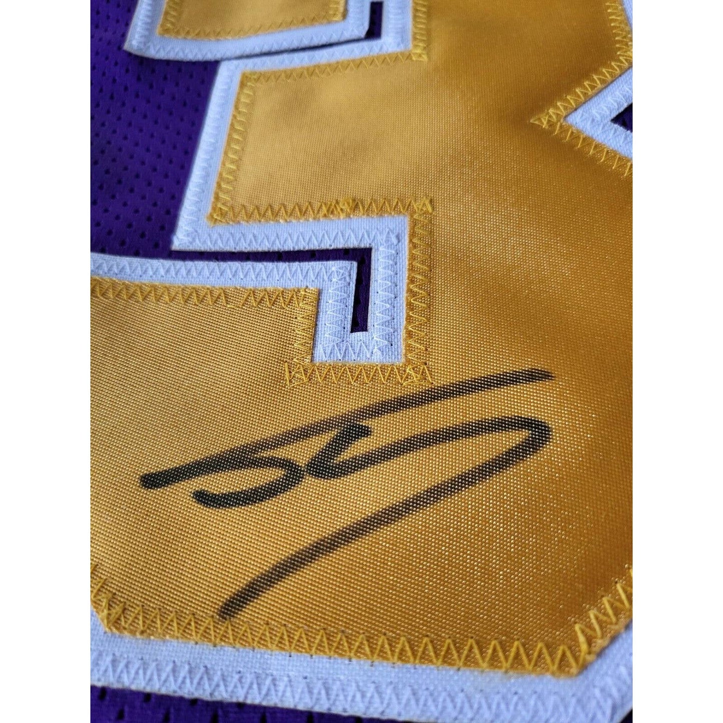 Shaquille O’Neal Autographed/Signed Jersey Beckett Sticker LSU Tigers