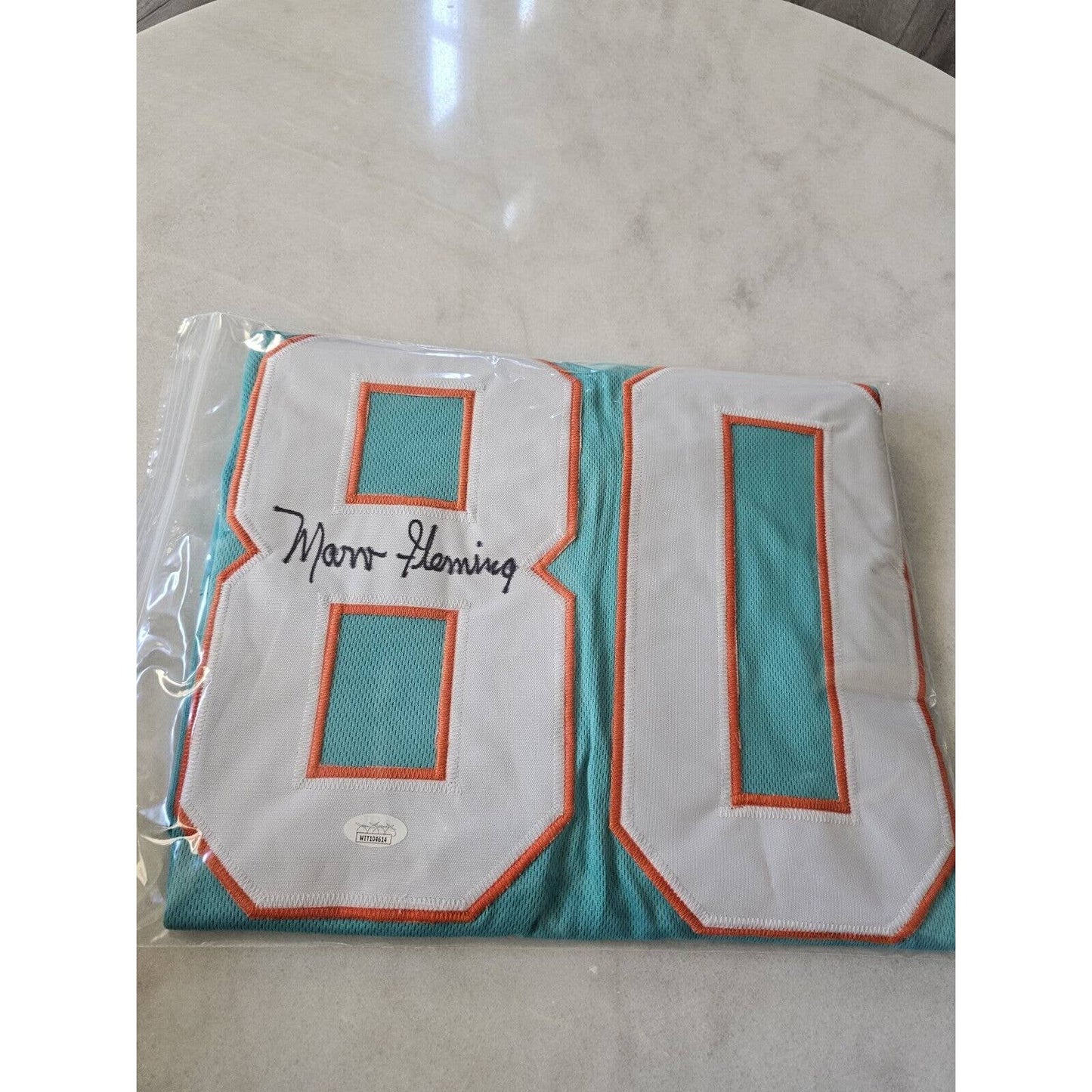 Marv Fleming Autographed/Signed Jersey Miami Dolphins
