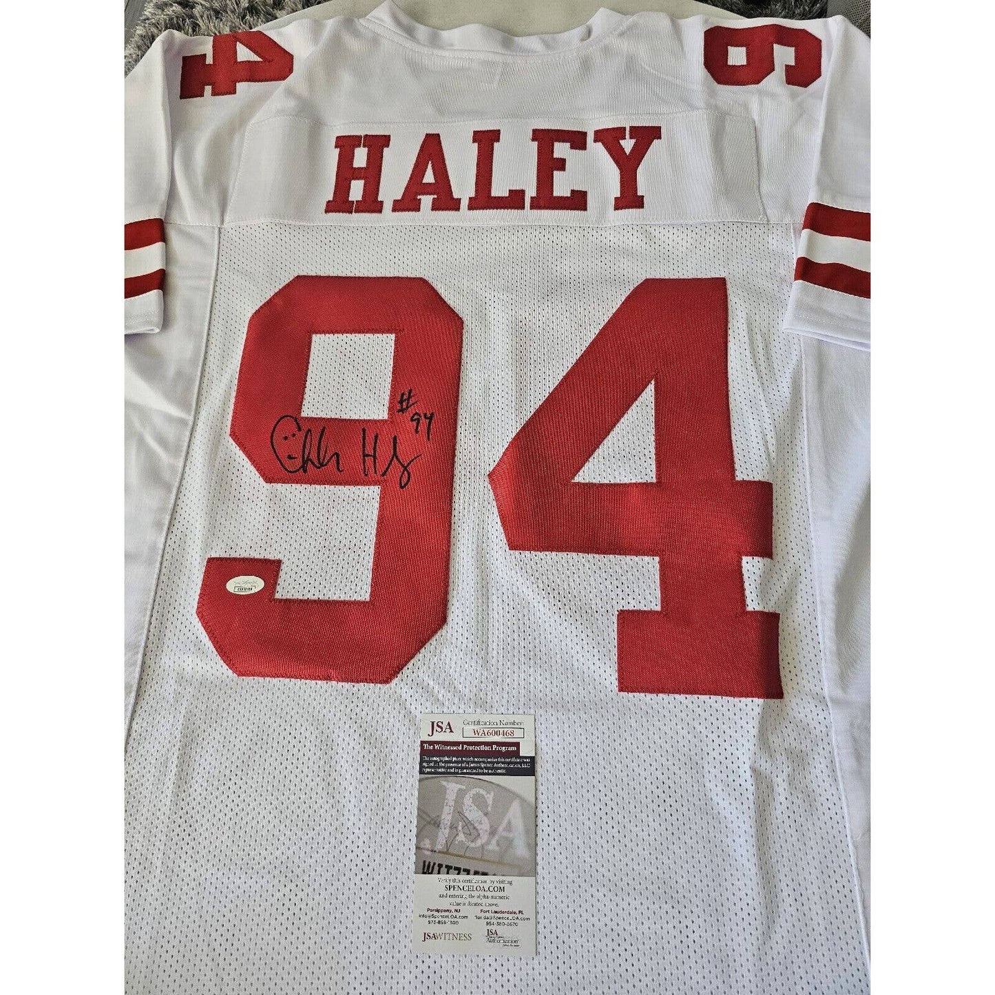 Charles Haley Autographed/Signed Jersey JSA COA San Francisco 49ers