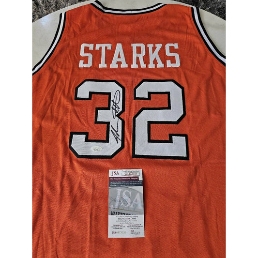 John Starks Autographed/Signed Jersey JSA COA Oklahoma St Cowboys