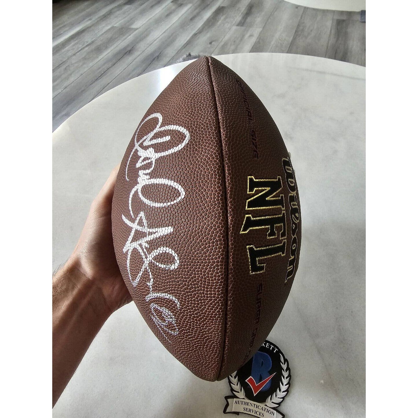 Jamal Anderson Autographed/Signed Football Beckett COA Atlanta Falcons