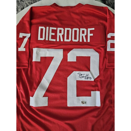 Dan Dierdorf Autographed/Signed Jersey Beckett Sticker Arizona Cardinals HOF 96