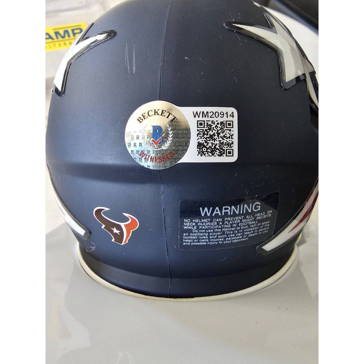 Phillip Lindsay Autographed/Signed Mini Helmet Beckett Houston Texans Amp