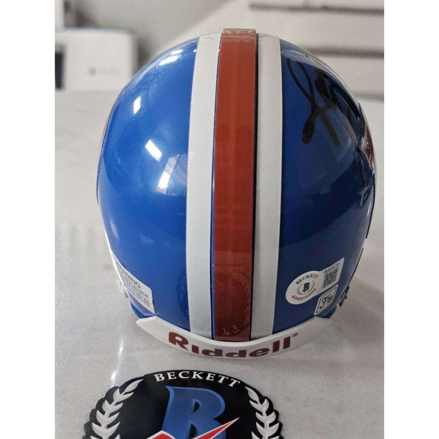 Randy Gradishar Autographed/Signed Mini Helmet Beckett Denver Broncos Throwback