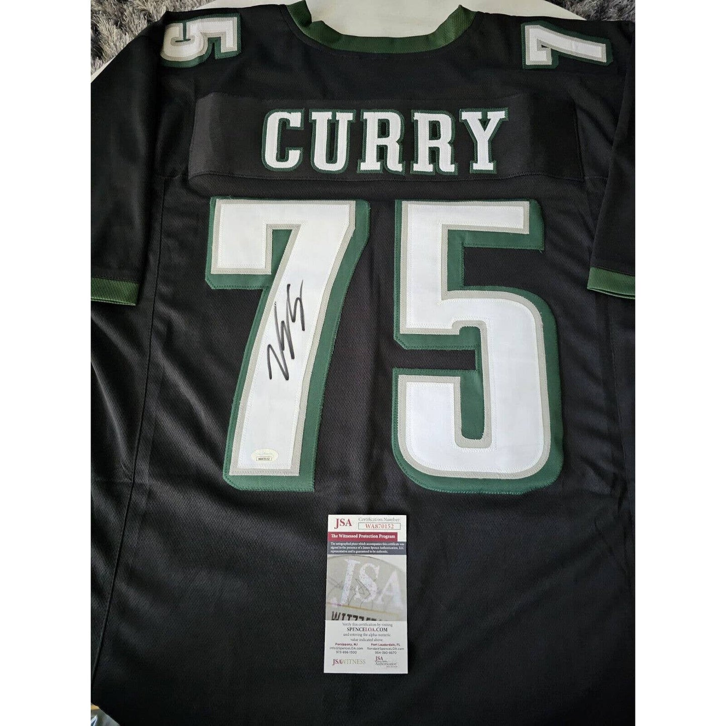 Vinny Curry Autographed/Signed Jersey JSA COA Philadelphia Eagles