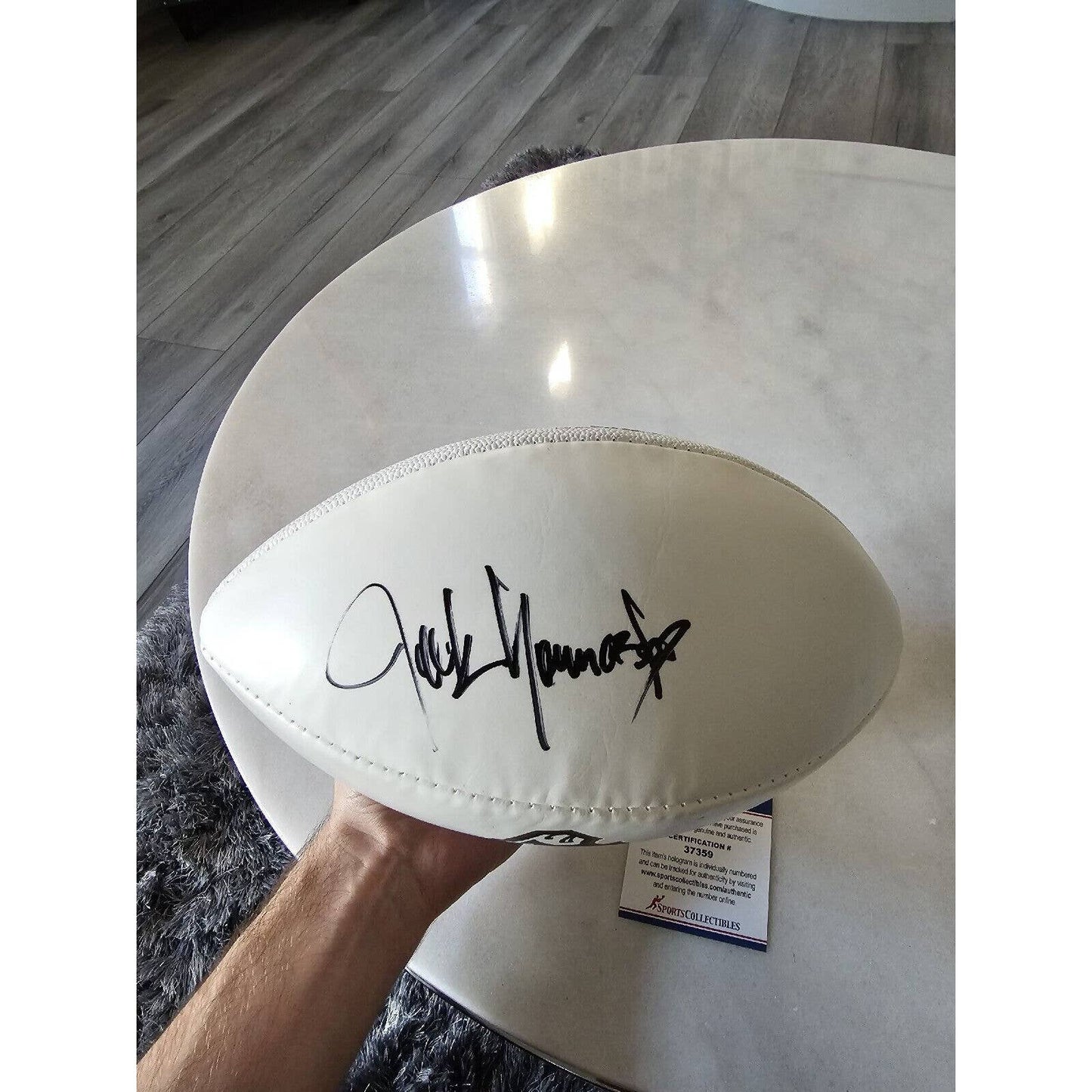 Jack Youngblood Autographed/Signed Football COA St Louis Rams Los Angeles LA HOF