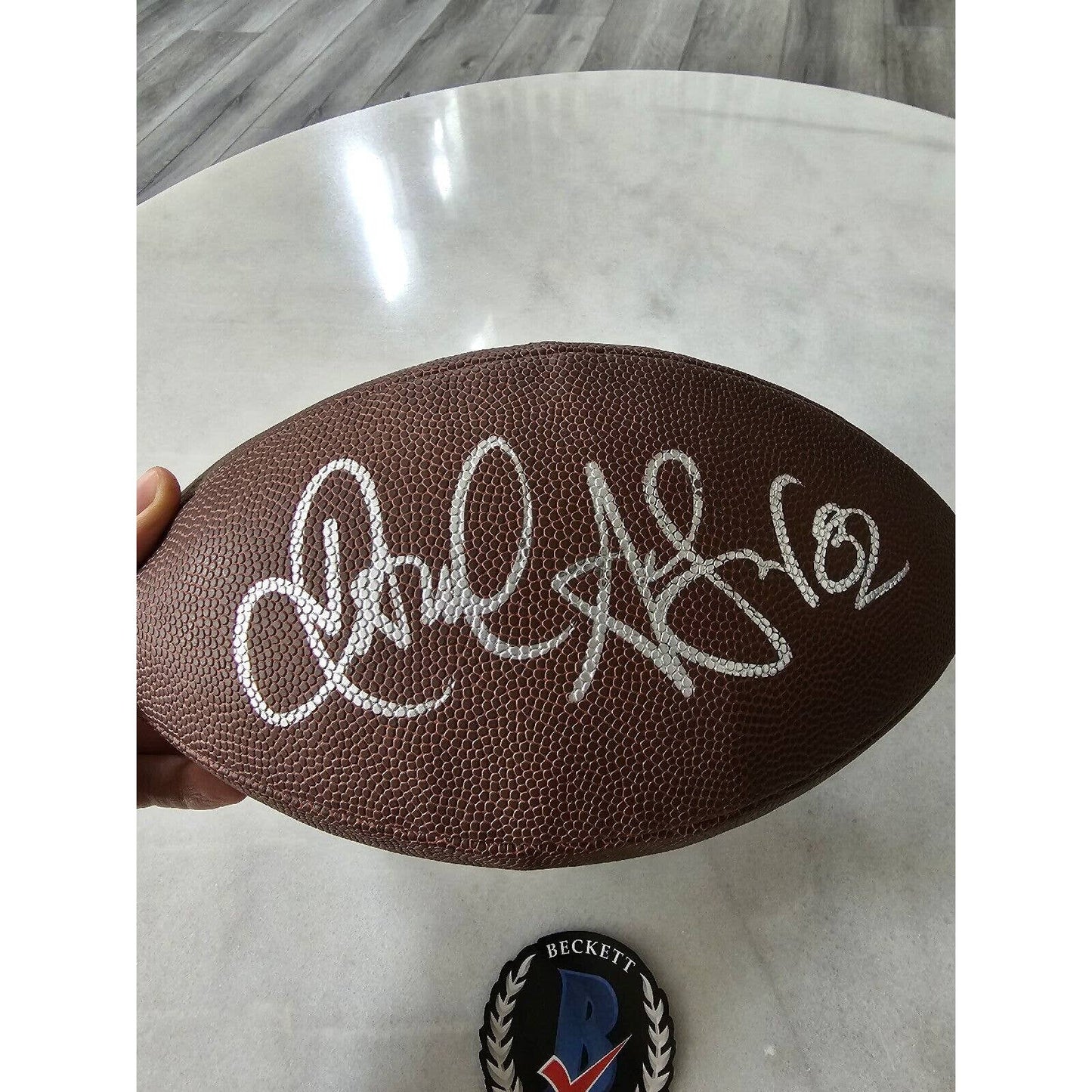 Jamal Anderson Autographed/Signed Football Beckett COA Atlanta Falcons