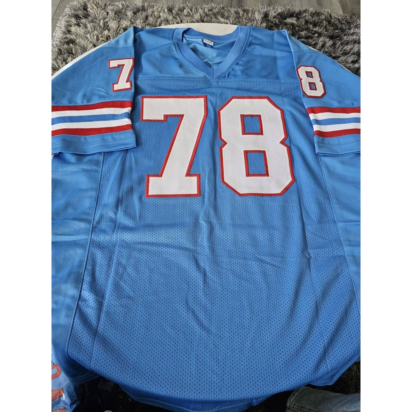 Curley Culp Autographed/Signed Jersey JSA COA Houston Oilers