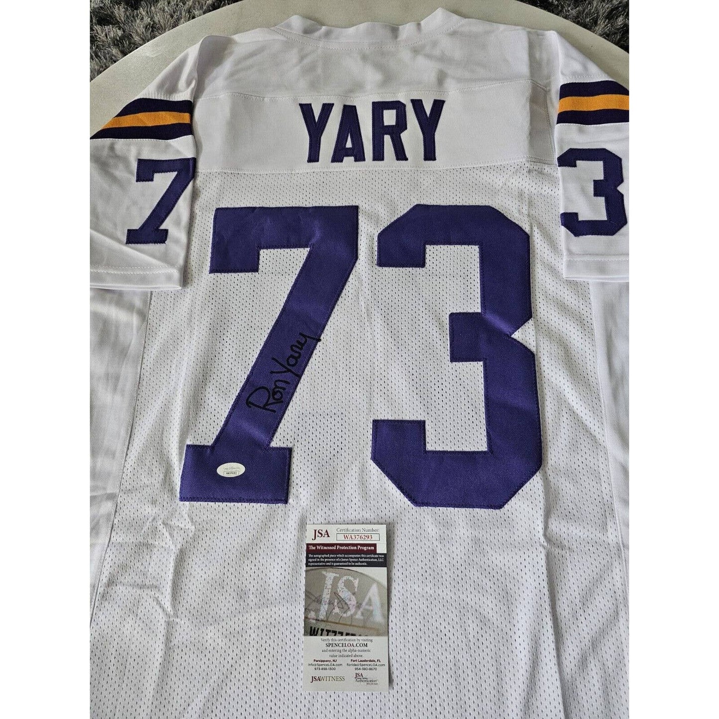 Ron Yary Autographed/Signed Jersey JSA COA Minnesota Vikings