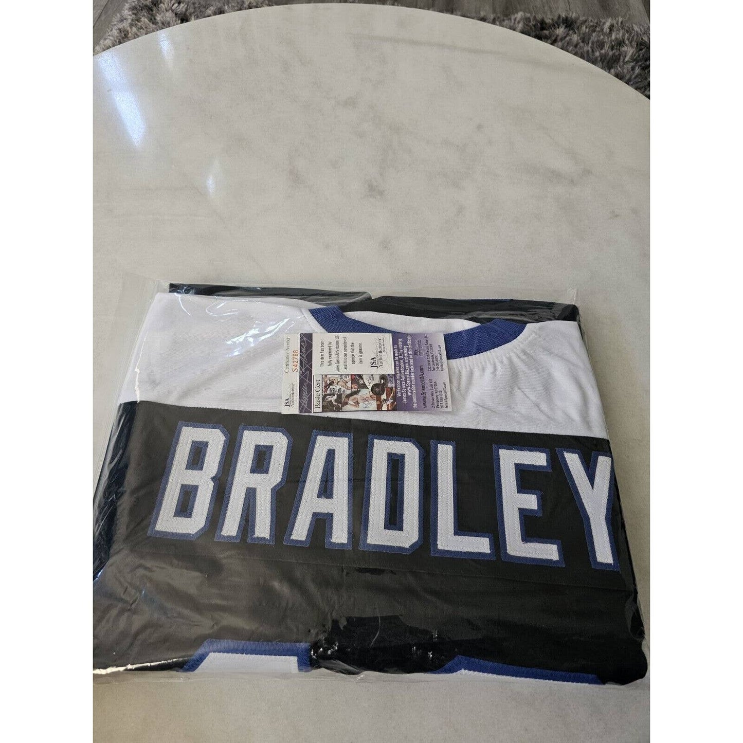 Brian Bradley Autographed/Signed Jersey JSA COA Tampa Bay Lightning