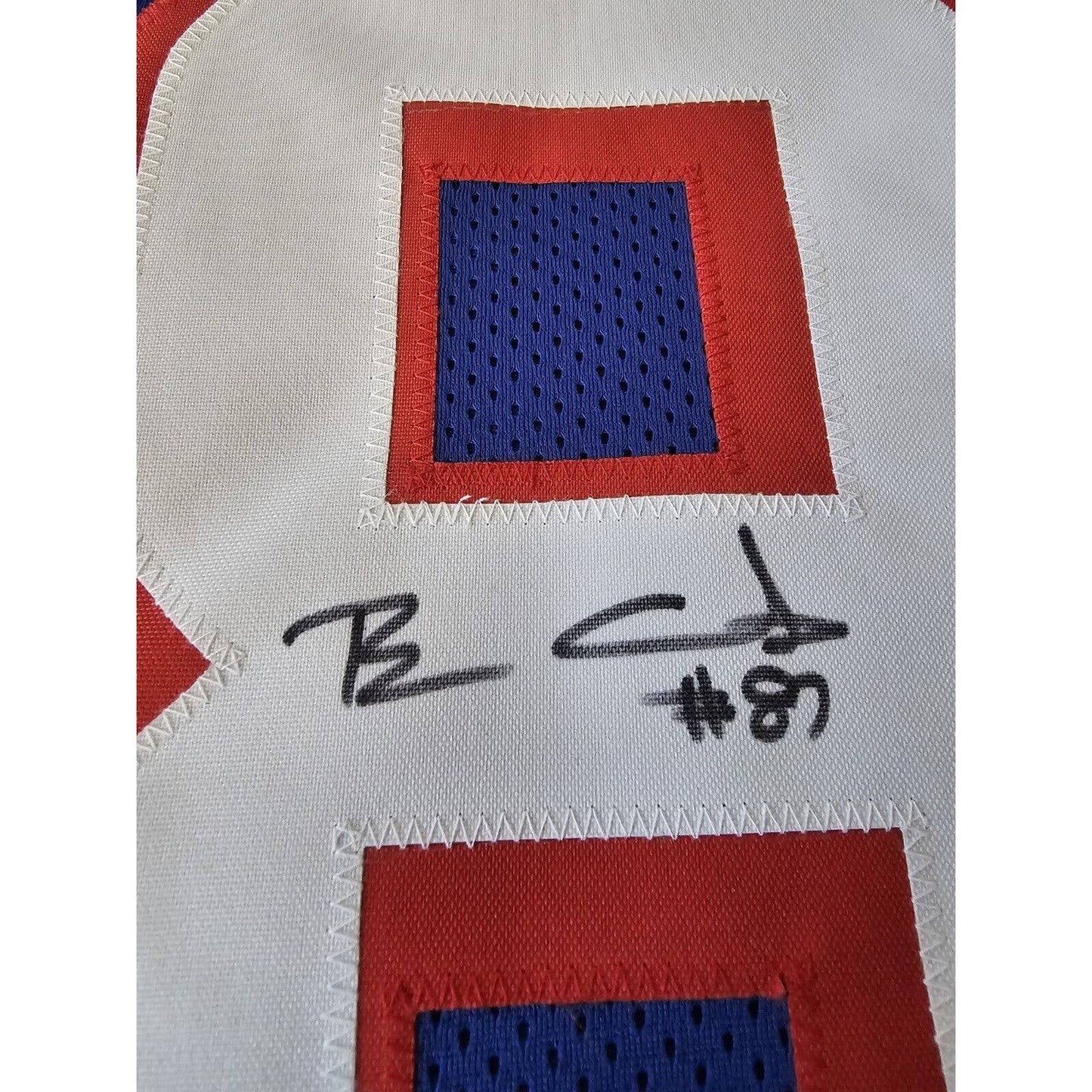 Ben Coates Autographed/Signed Jersey Beckett Sticker New England Patriots