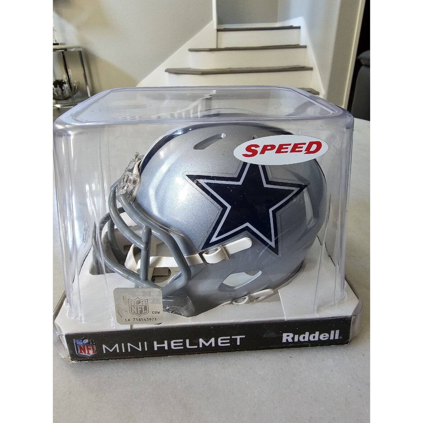 Amari Cooper Autographed/Signed Mini Helmet Beckett Sticker Dallas Cowboys