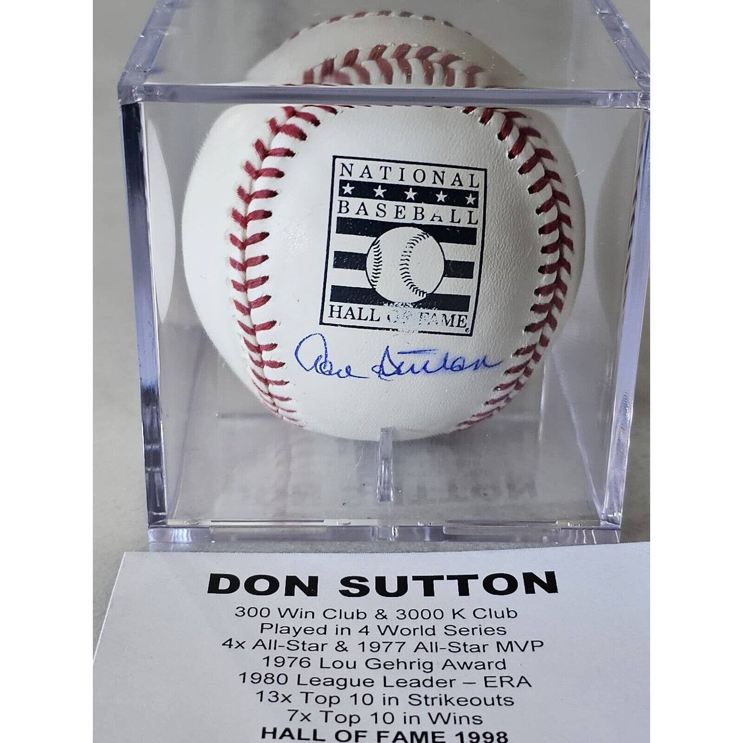 Don Sutton Autographed/Signed Baseball TRISTAR Hall Of Fame