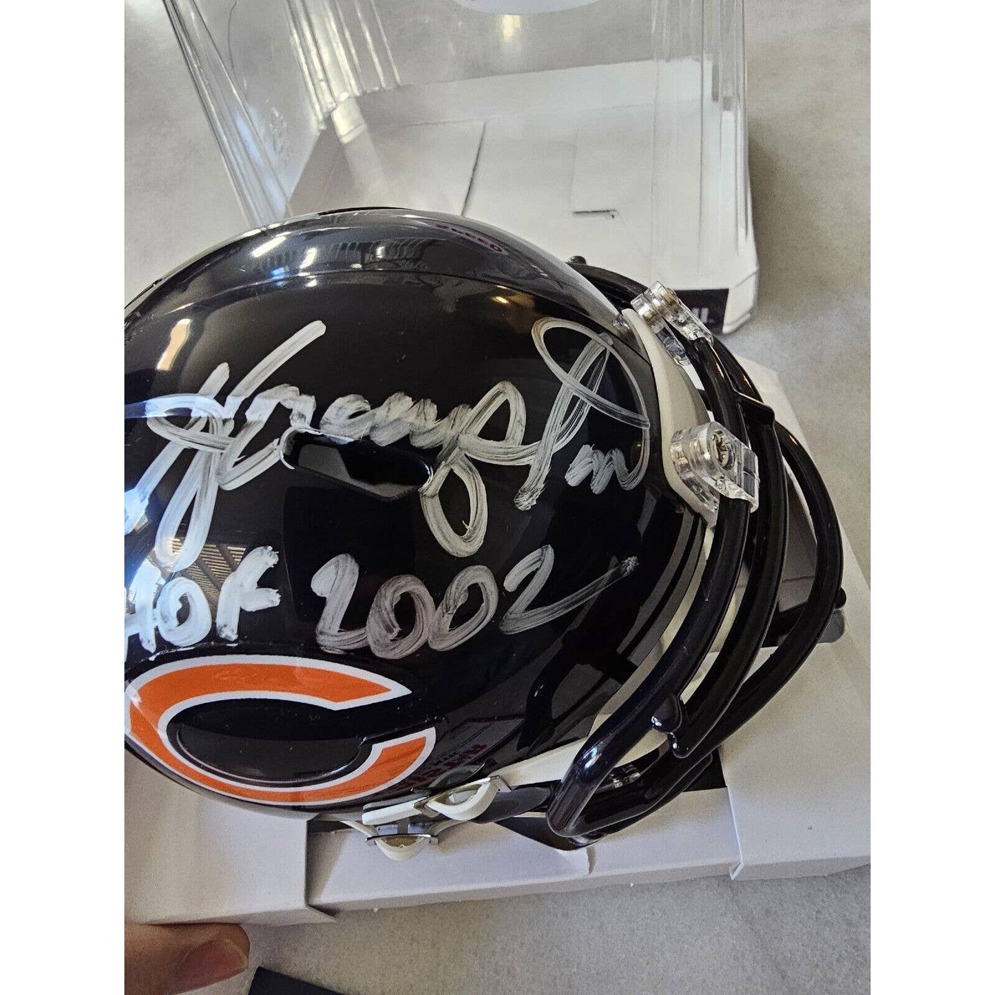 Dan Hampton Autographed/Signed Mini Helmet TRISTAR Chicago Bears HOF